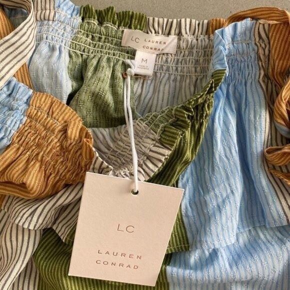 LC Lauren Conrad Beachy Festival Stripe Poolside Paradise Top, Medium - Picture 4 of 8